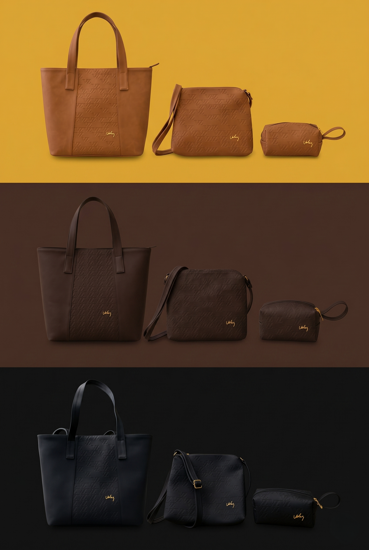 TRIO BOLSO BILLETERAS VELEZ