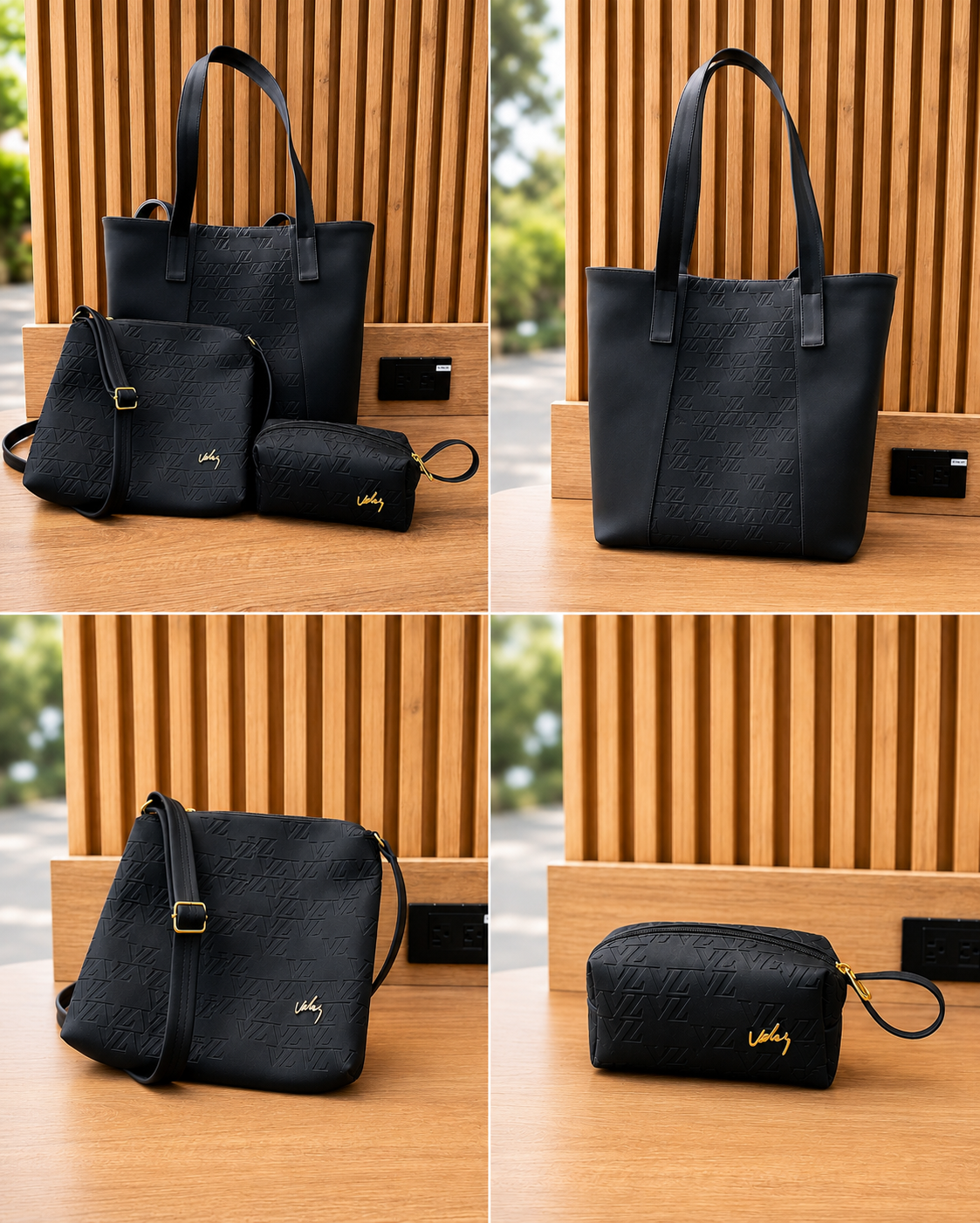 TRIO BOLSO BILLETERAS VELEZ