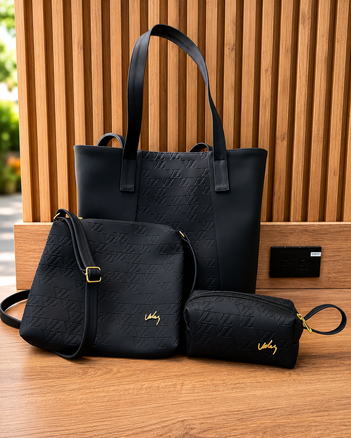 TRIO BOLSO BILLETERAS VELEZ